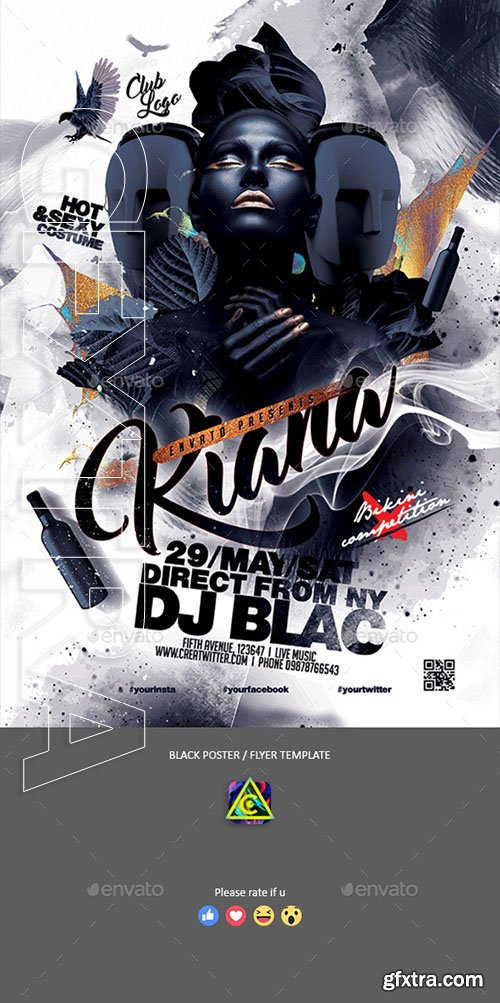 CreativeMarket - Black Artist Poster Flyer 22473739