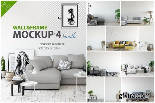 CreativeMarket Wall & Frames Mockup - Bundle Vol 4 1702197