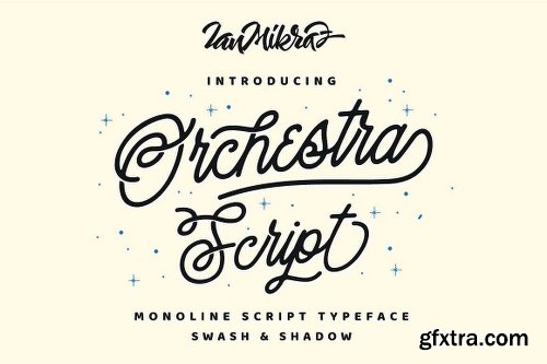 CreativeMarket Orchestra Script - Monoline Typeface 2721725