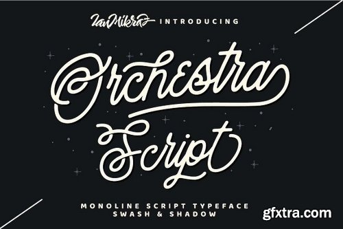 CreativeMarket Orchestra Script - Monoline Typeface 2721725