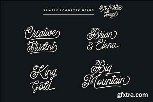 CreativeMarket Orchestra Script - Monoline Typeface 2721725