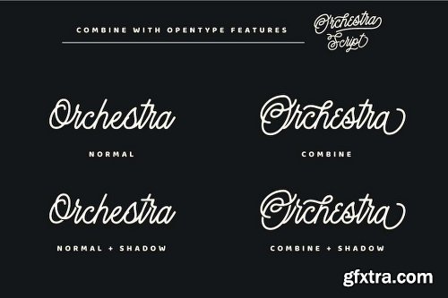 CreativeMarket Orchestra Script - Monoline Typeface 2721725