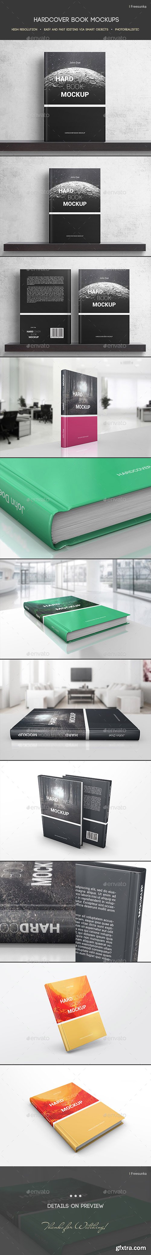 Graphicriver Hardcover Book Mockups 22498971