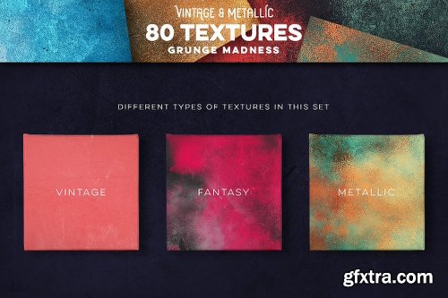 CreativeMarket 80 Vintage & Metallic Textures 2867456