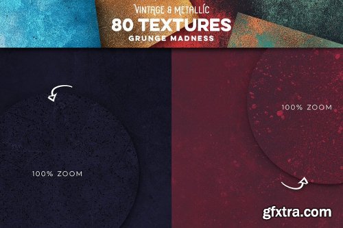 CreativeMarket 80 Vintage & Metallic Textures 2867456