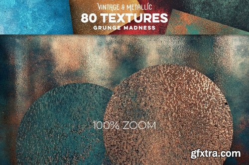 CreativeMarket 80 Vintage & Metallic Textures 2867456