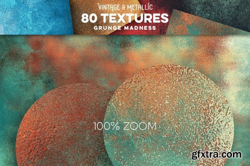 CreativeMarket 80 Vintage & Metallic Textures 2867456