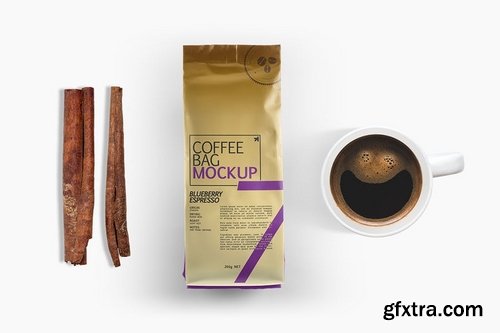 Coffee Bag Packaging Mockup