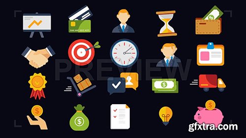 20 Animated Business and Finance Icons 92408