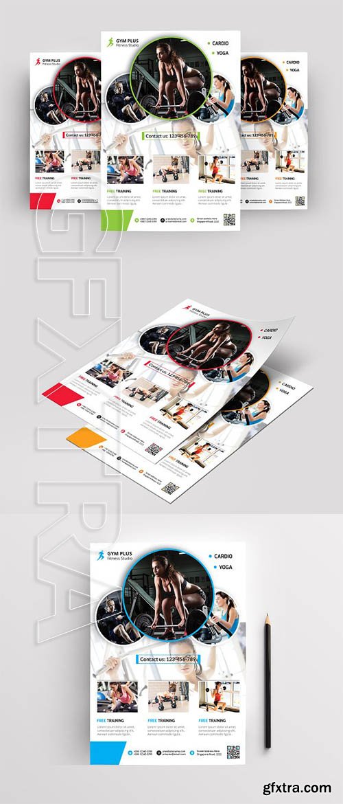 CreativeMarket - Gym Fitness Flyers 2826095