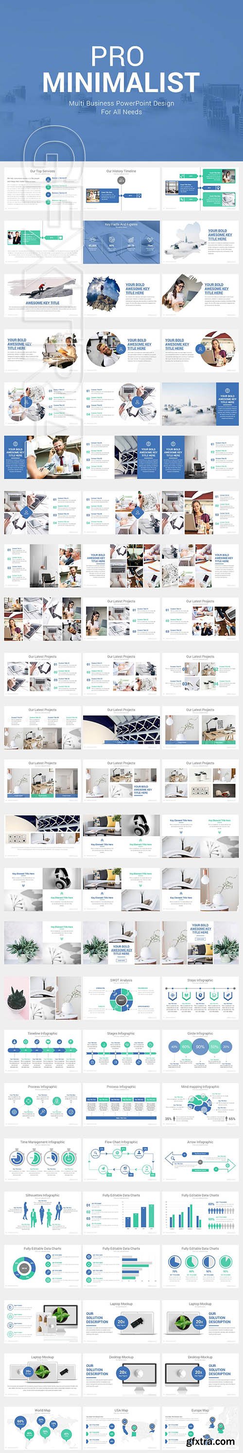 CreativeMarket - Pro Minimalist PowerPoint Template 2873652