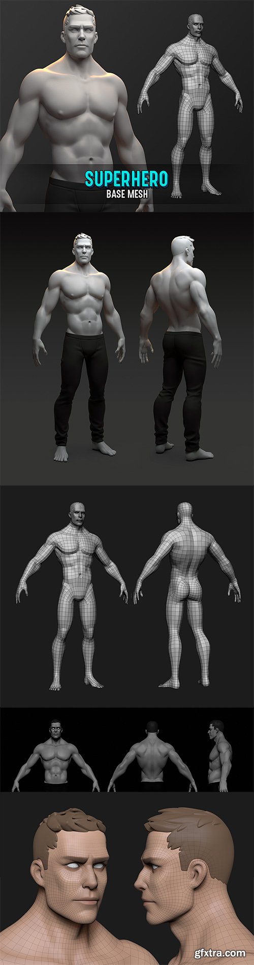 Cuberbrush - Superhero Base Mesh