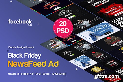 Black Friday NewsFeed Banners Ad - 20PSD