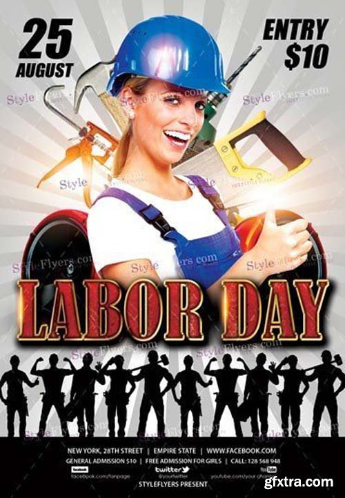 Labor Day V11 2018 PSD Flyer Template