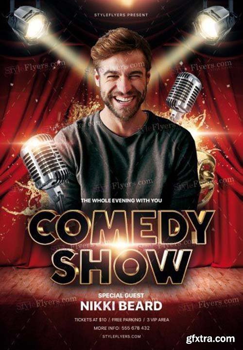 Comedy Show V9 2018 PSD Flyer Template