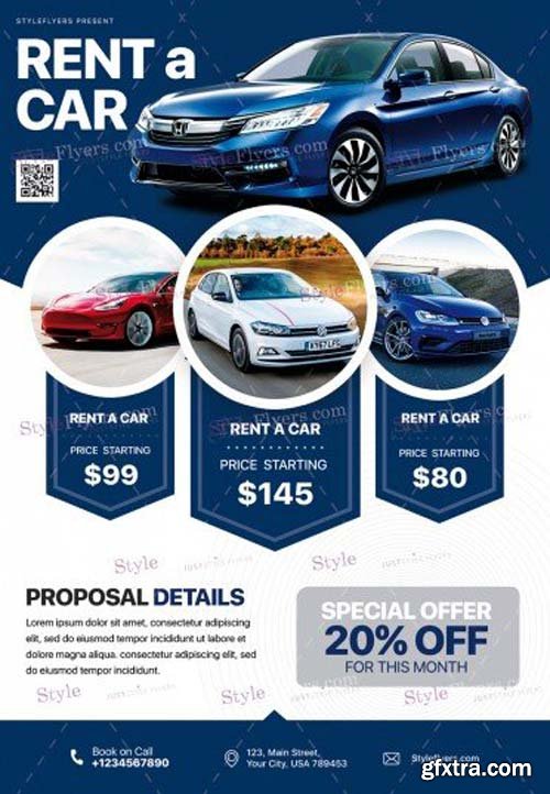 Rent A Car V10 2018 PSD Flyer Template