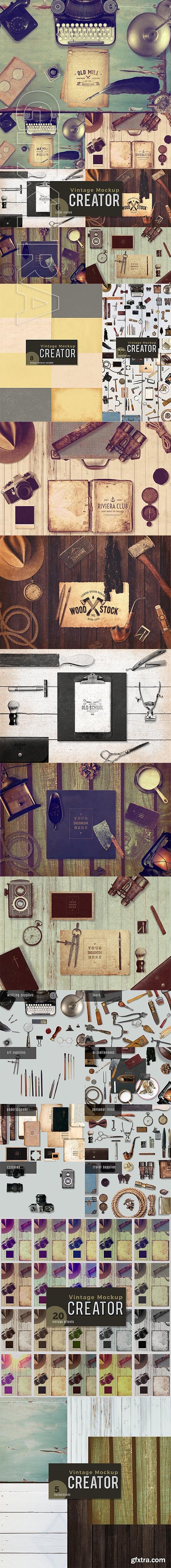 CreativeMarket - Vintage Mockup Creator 2840674