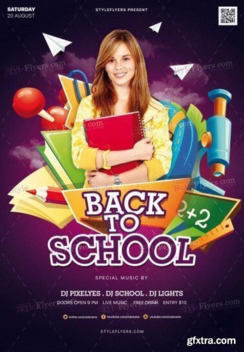 Back To School V44 2018 PSD Flyer Template