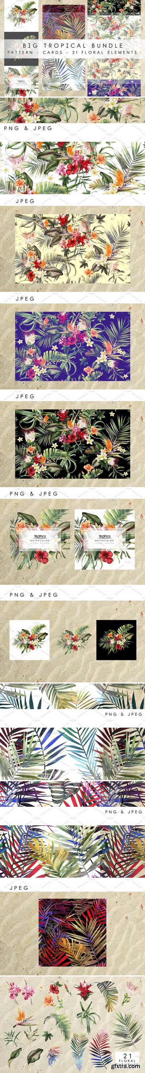 CM - Big tropical bundle & 21 elements 2751009