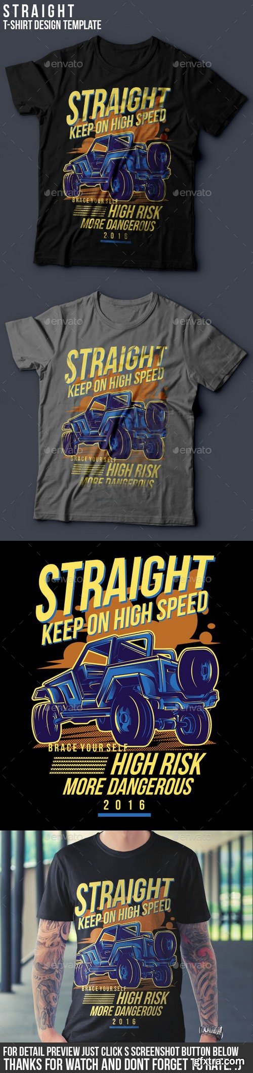 Graphicriver - Straight T-Shirt Design 17369415