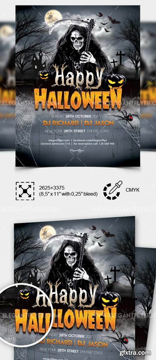 Happy Halloween V1 2018 Flyer PSD Template