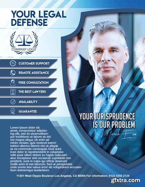 Legal Services V1 2018 Flyer PSD Template