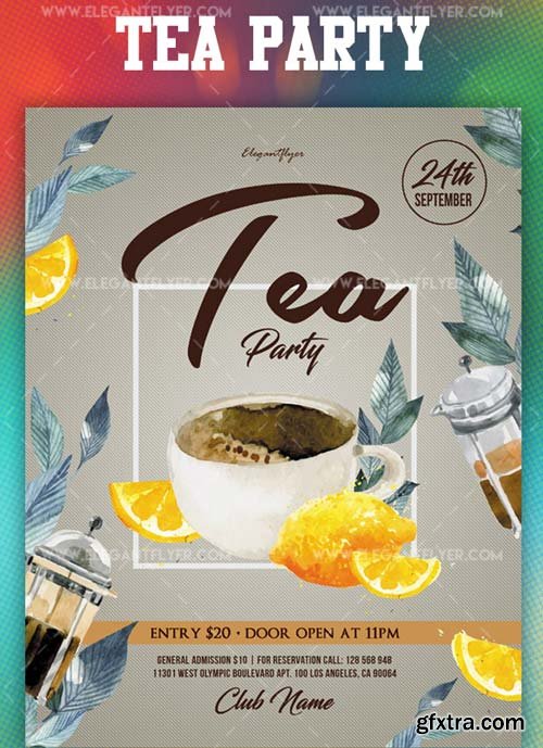 Tea Party V6 2018 Flyer PSD Template