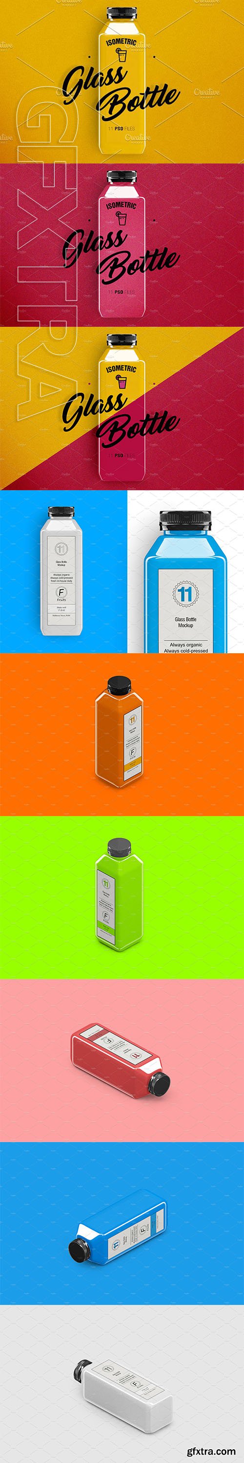 CreativeMarket - Glass Bottle Mockup 2878409