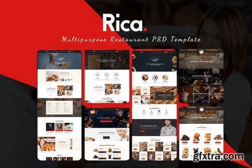 Rica - Multipurpose Restaurant & Cafe PSD Template