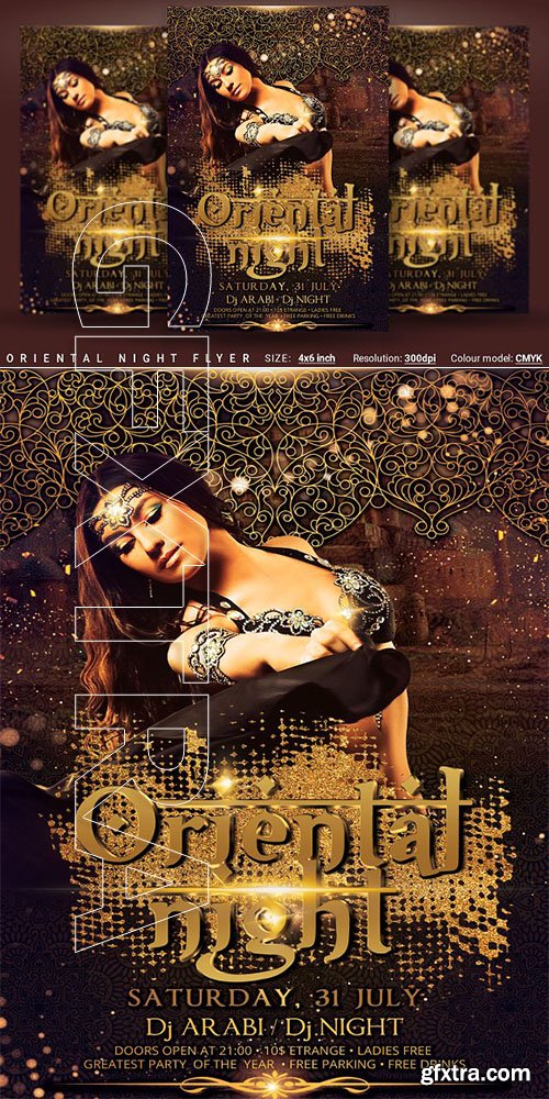 CreativeMarket - Oriental Night Flyer 2878601