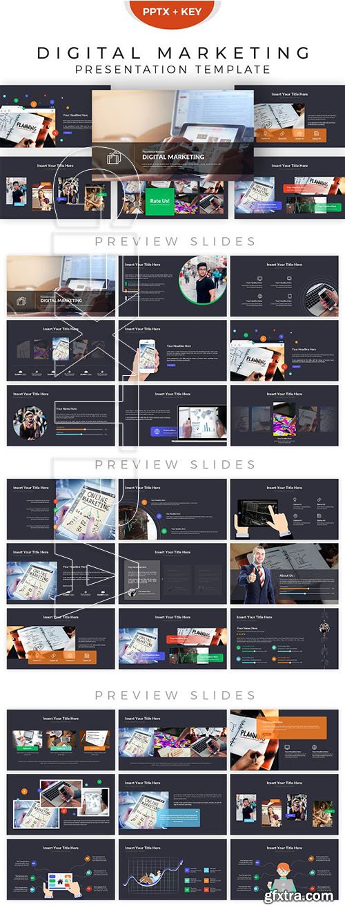 CreativeMarket - Digital Marketing Presentation Template 2856266