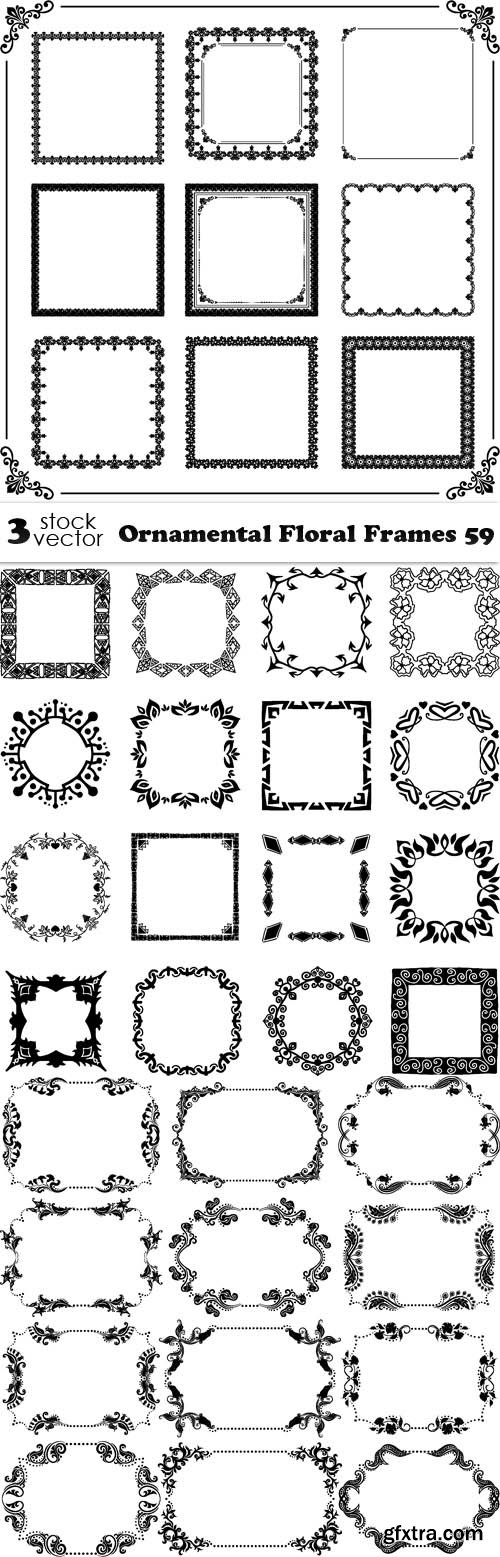 Vectors - Ornamental Floral Frames 59