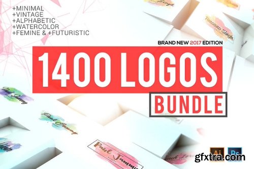 CreativeMarket 1400 Logos Mega Bundle Pack 1312306