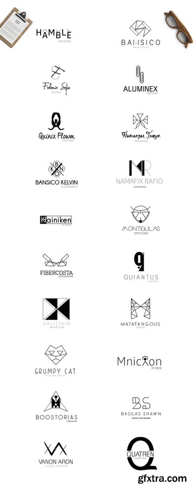 CreativeMarket 1400 Logos Mega Bundle Pack 1312306