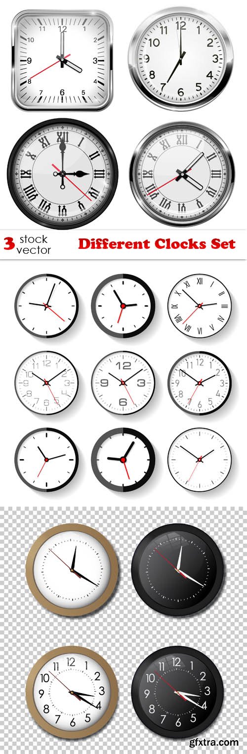 Vectors - Different Clocks Set 2