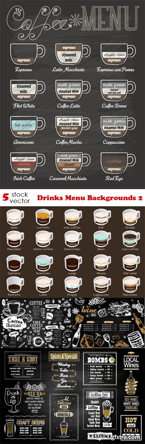 Vectors - Drinks Menu Backgrounds 2