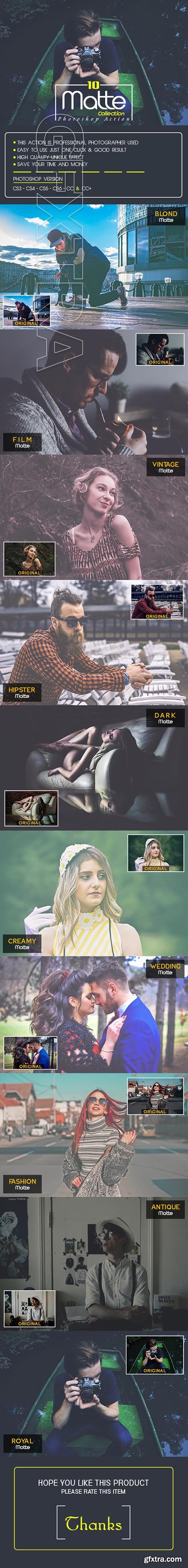 GraphicRiver - 10 Matte Collection Photoshop Action 22409999