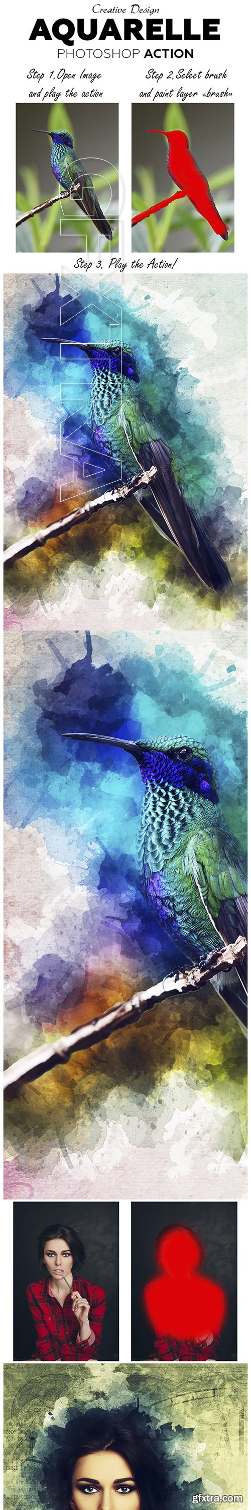 GraphicRiver - Aquarelle Photoshop Action 22415568