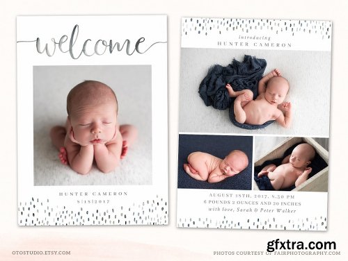 CreativeMarket BUNDLE 121-in-1 Birth Announcements 2885171