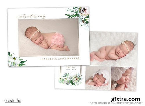 CreativeMarket BUNDLE 121-in-1 Birth Announcements 2885171