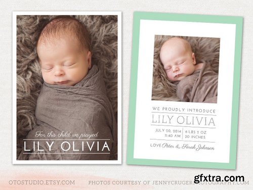 CreativeMarket BUNDLE 121-in-1 Birth Announcements 2885171