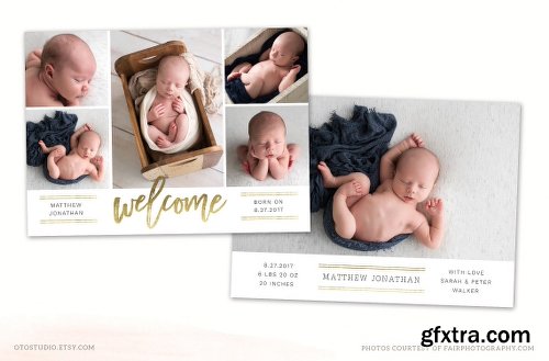 CreativeMarket BUNDLE 121-in-1 Birth Announcements 2885171