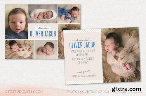 CreativeMarket BUNDLE 121-in-1 Birth Announcements 2885171