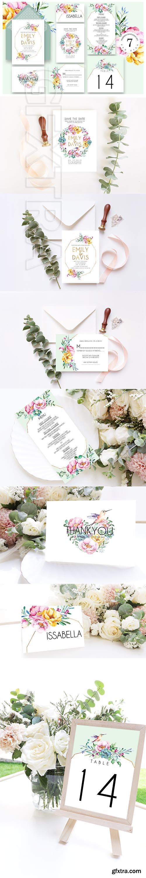 CreativeMarket - Decoration Wedding Invitation Ac.56 2855504