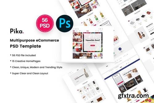 ThemeForest - Pika - A Premium Multi Concept eCommerce PSD Template | Retail - 17732328