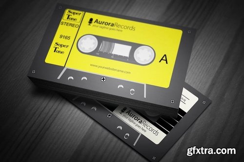 Retro Music Business Card Design