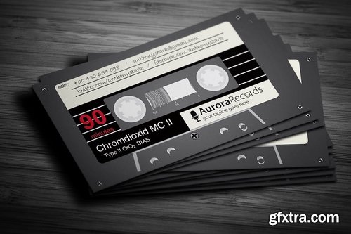 Retro Music Business Card Design