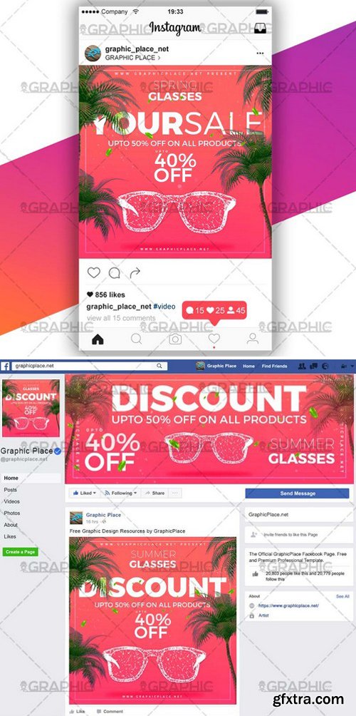 GLASSES &ndash; SOCIAL MEDIA ANIMATED PSD TEMPLATE