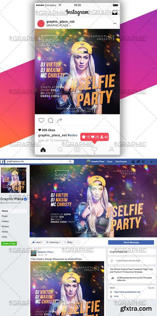 SELFIE PARTY &ndash; ANIMATED FLYER PSD TEMPLATE