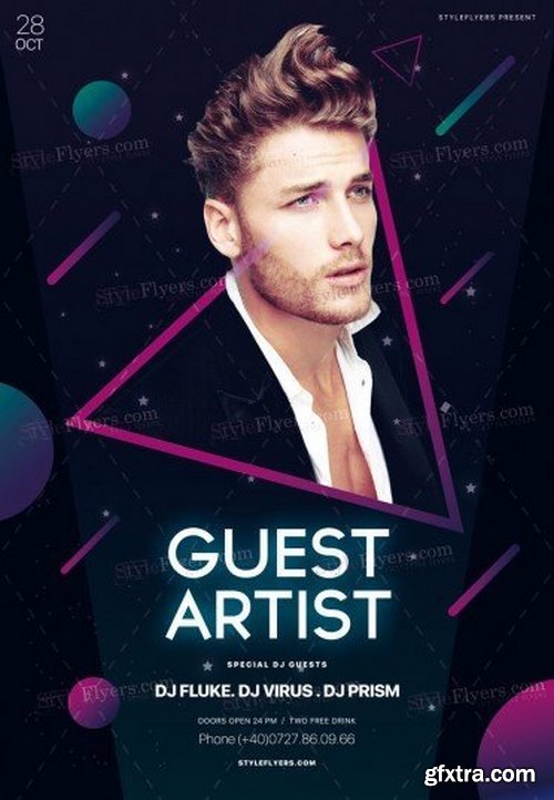 Guest Artist PSD Flyer Template